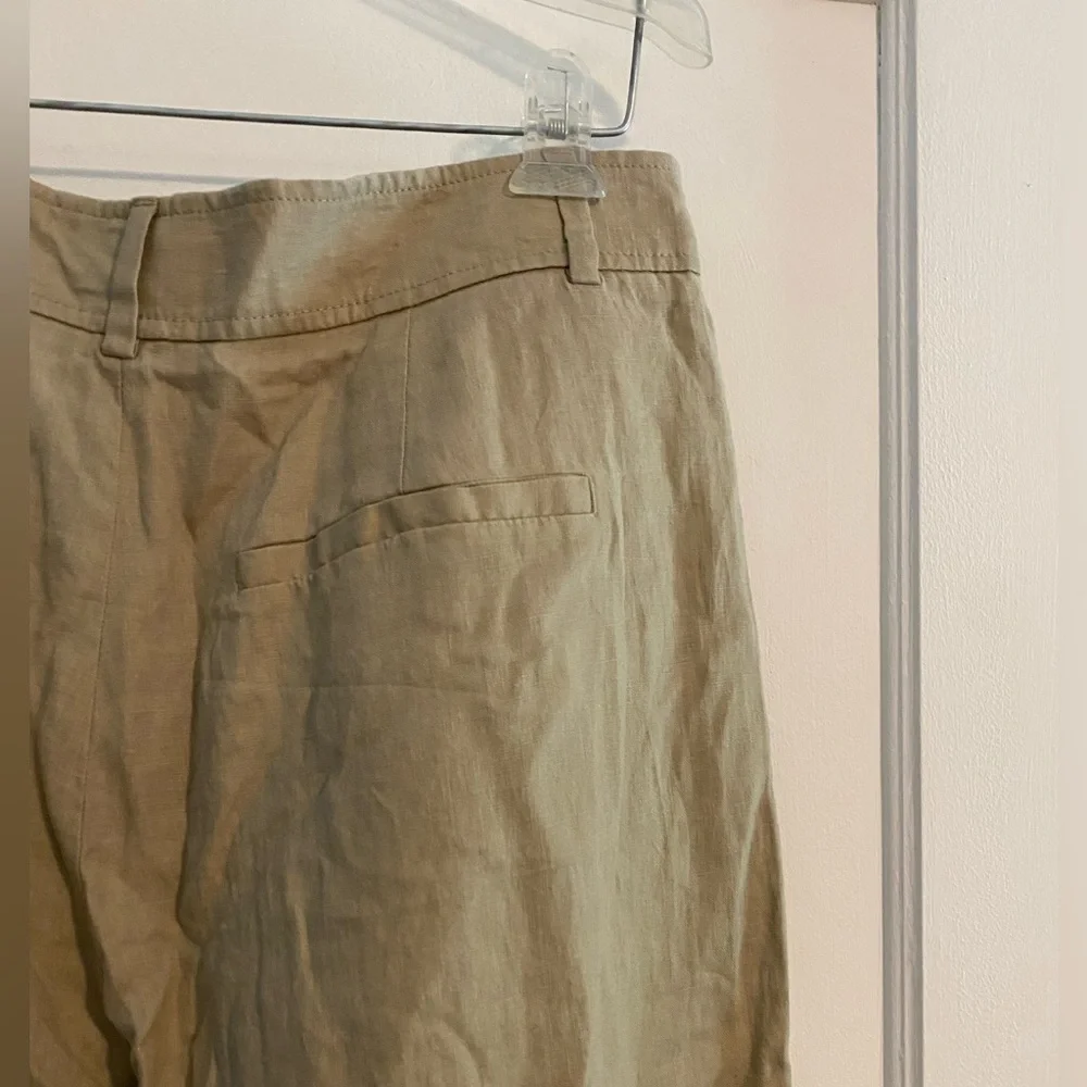 NWT Everlane European Flax Linen High Waisted Wide Leg Trousers Size 10